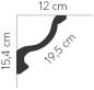Preview: Licht 154 PU   15,4x12cm Stuckleiste für LED - klassisches Design - zeitlos schön